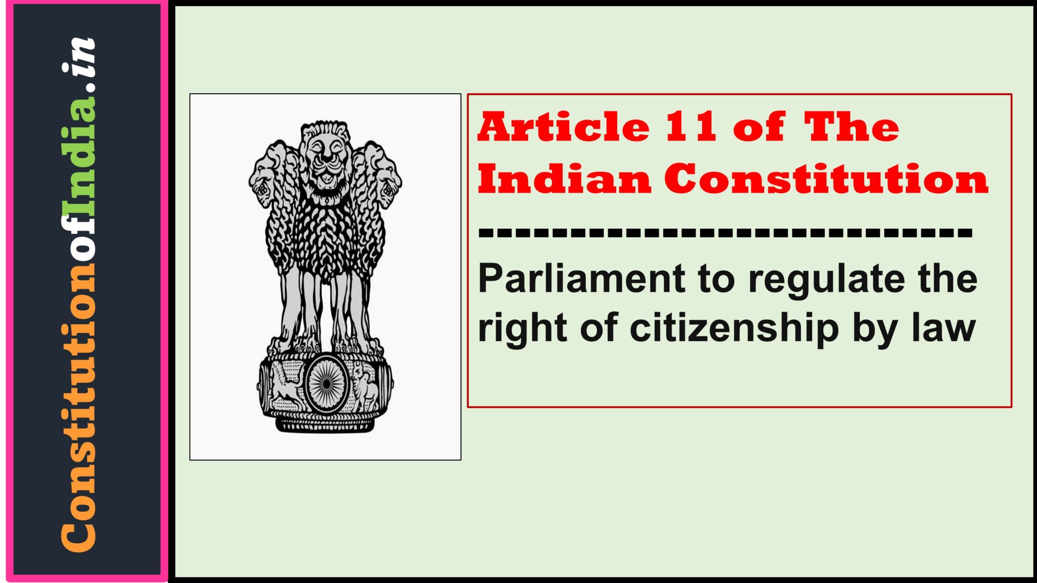 Article 11 Of Indian Constitution - ConstitutionofIndia.in