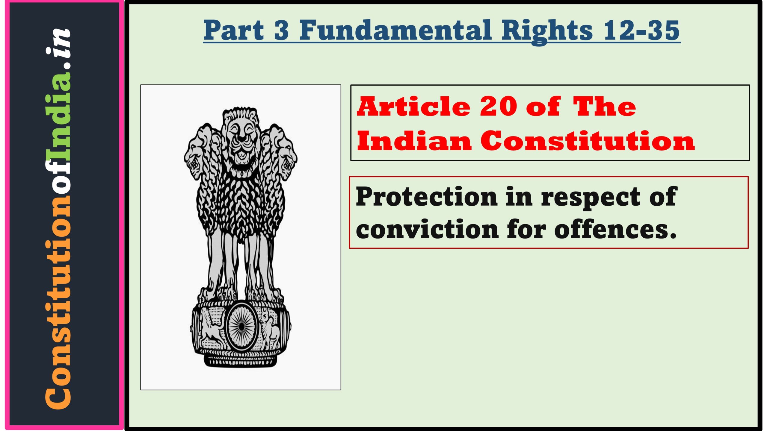 Article 20 of Indian Constitution