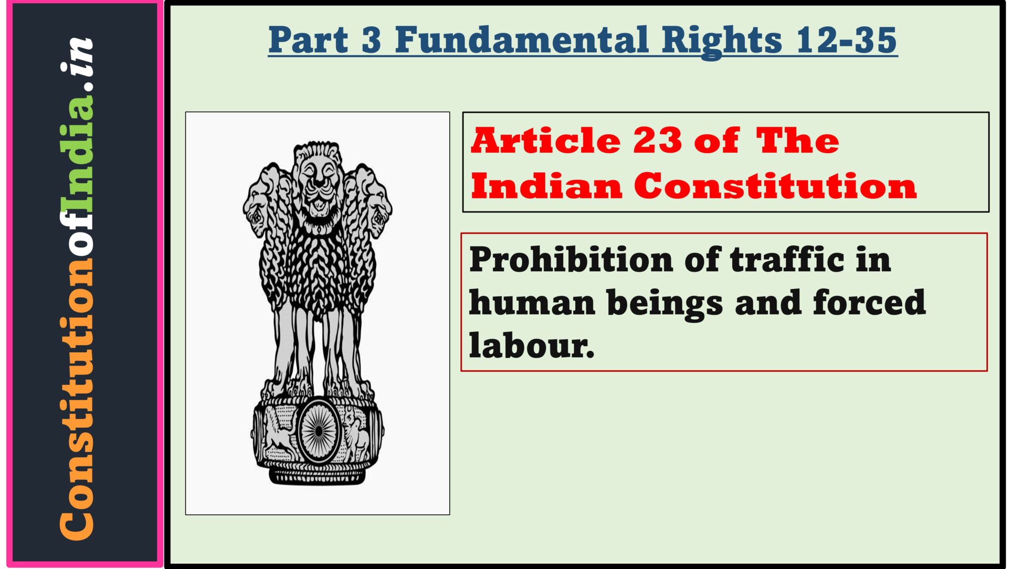 Article 23 Of Indian Constitution In Hindi - ConstitutionofIndia.in