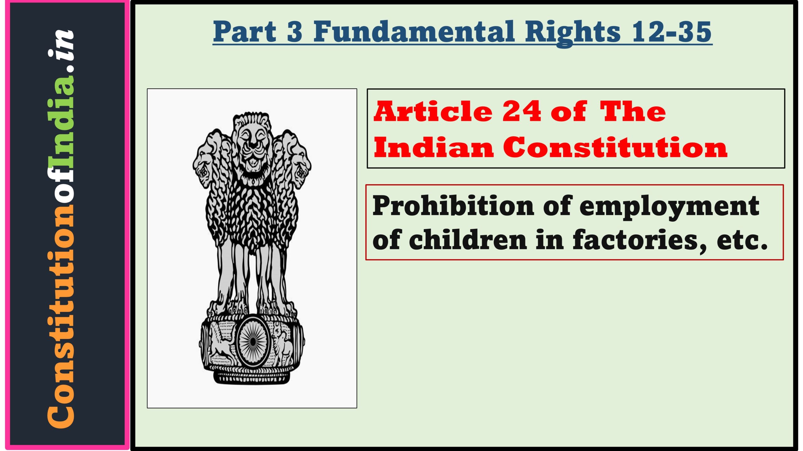 Article 24 of Indian Constitution
