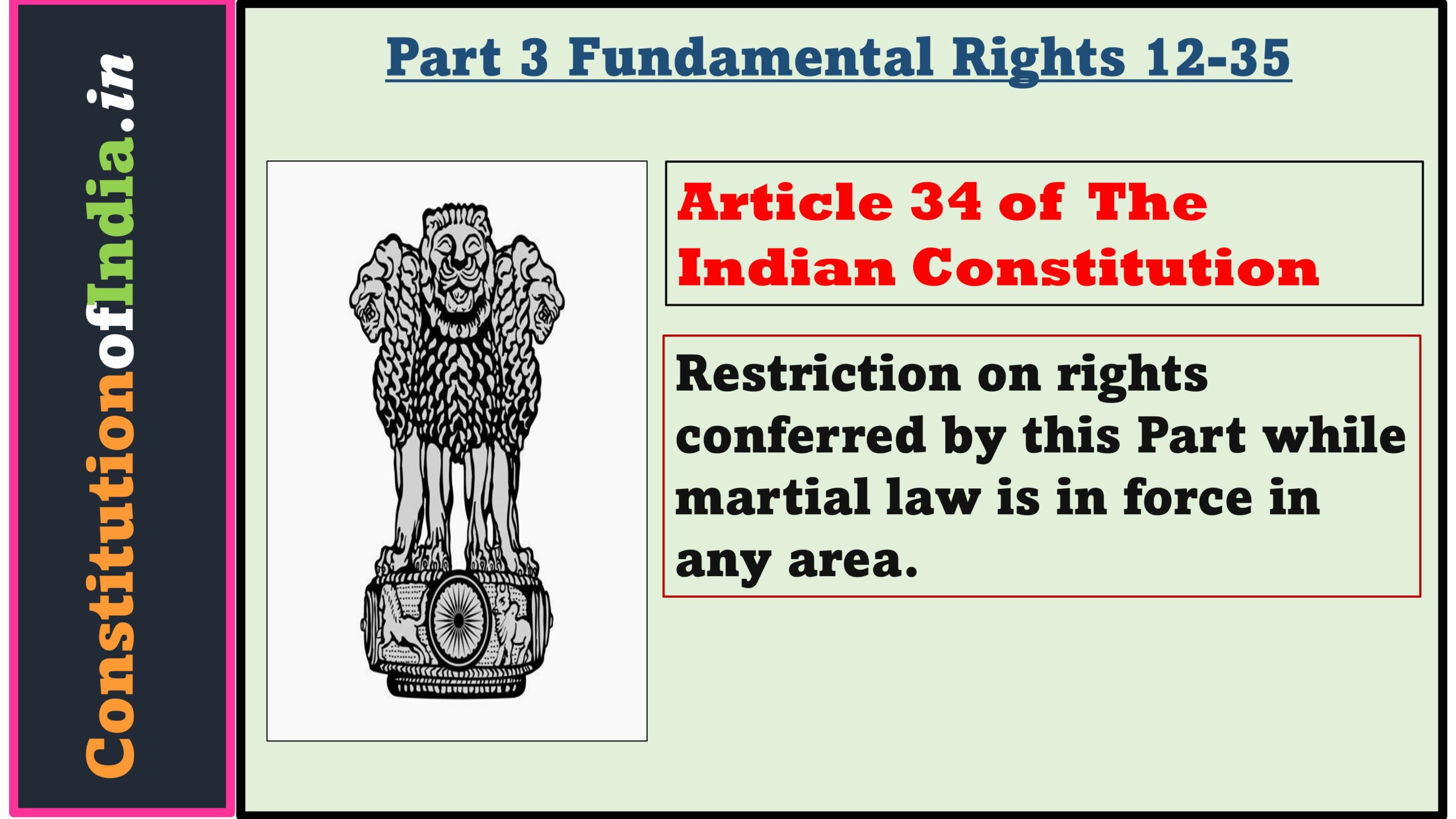 Article 34 of Indian Constitution