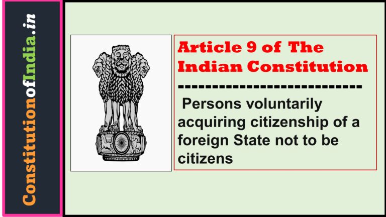 article 9 of indian constitution in english