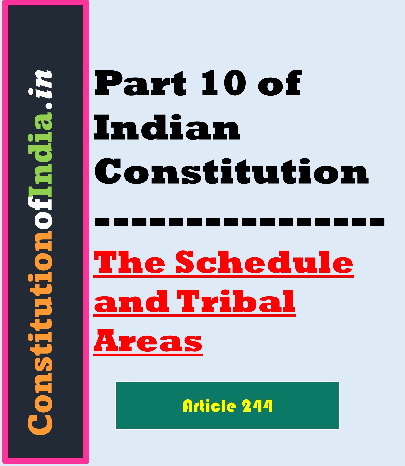Part 10 of Indian Constitution 