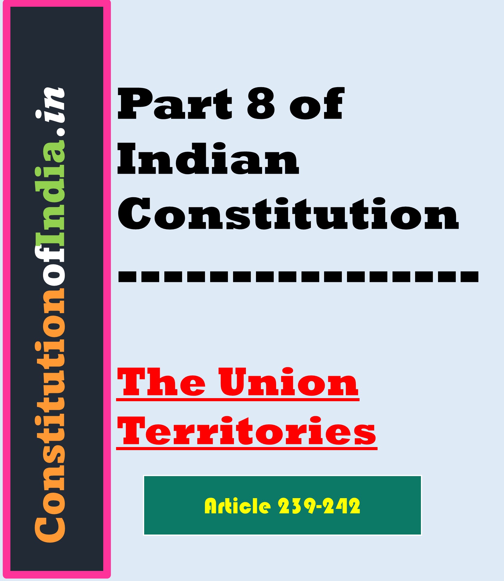 Part 8 of Indian Constitution 