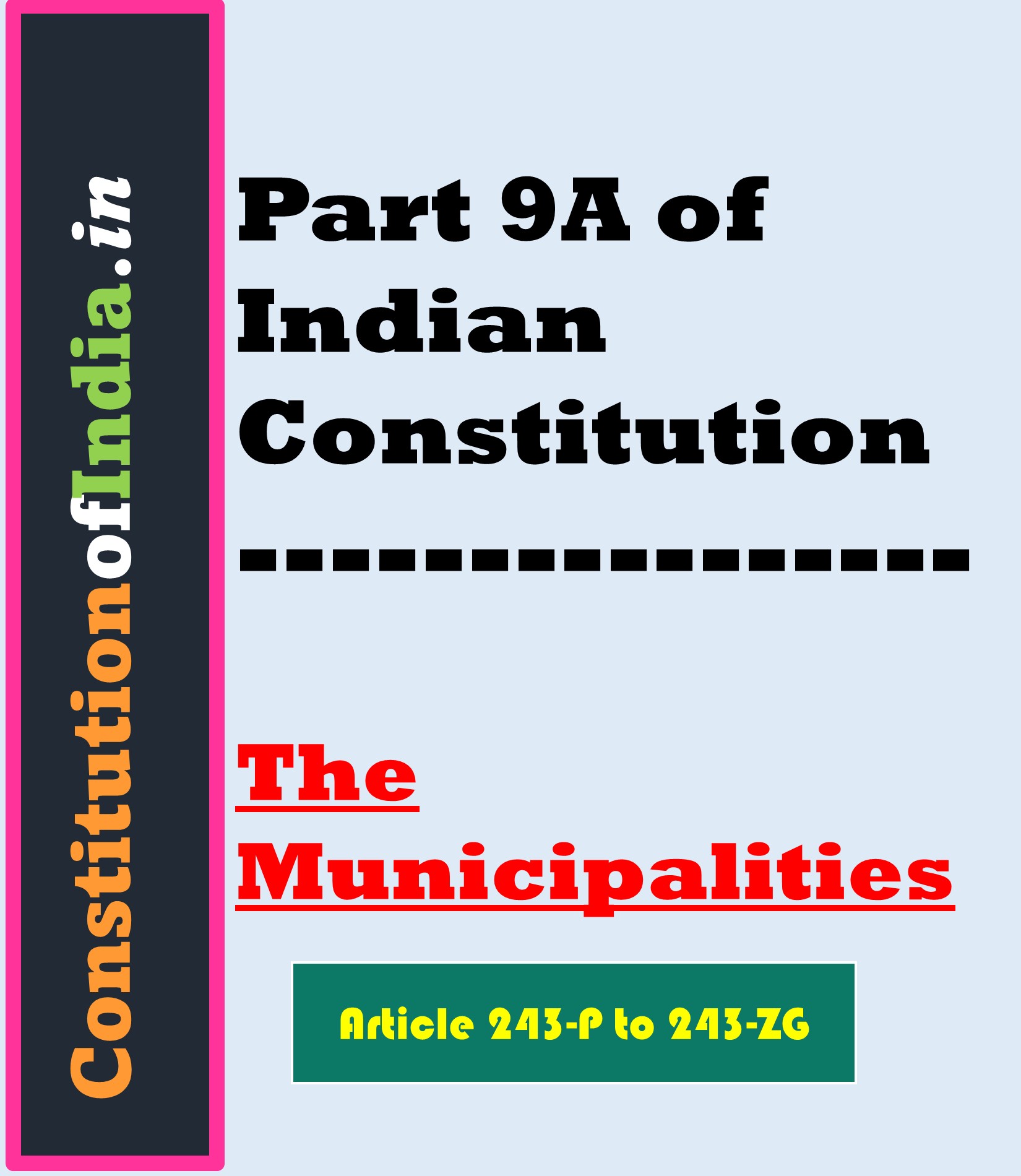 Part 9a of Indian Constitution 