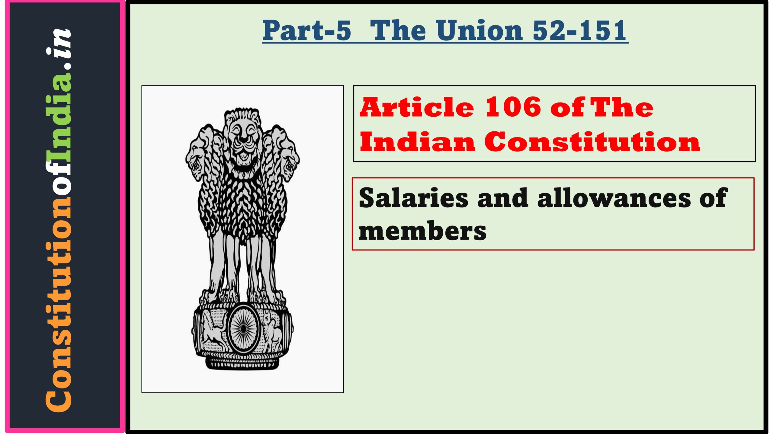 Article 106 of The Indian Constitution