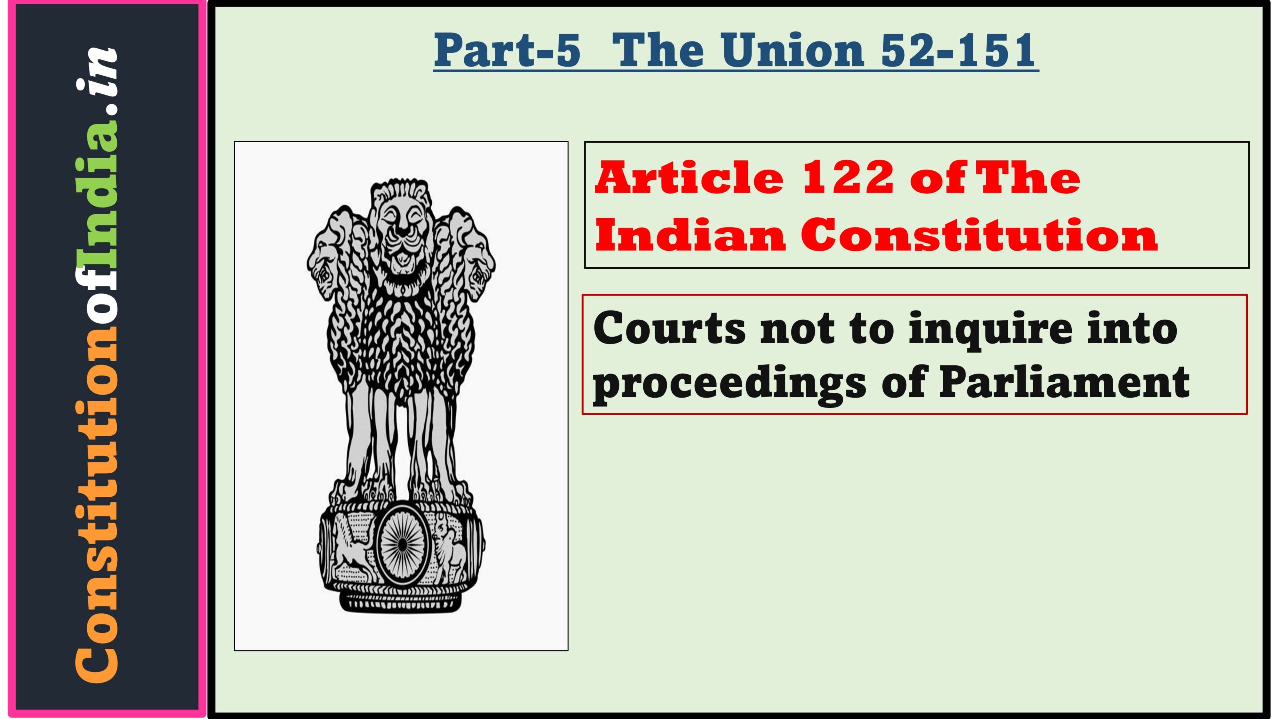 Article 122 of The Indian Constitution