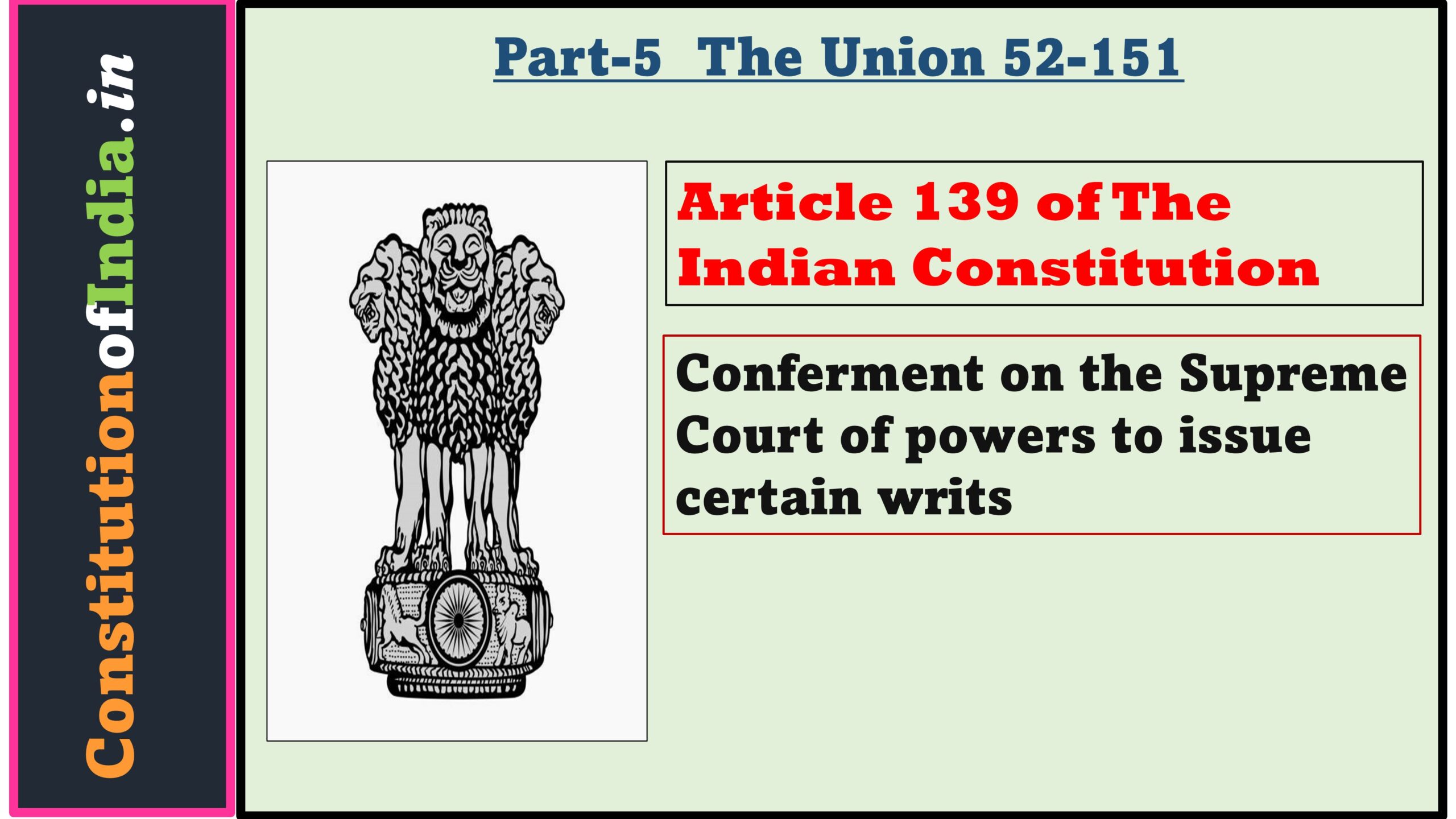 Article 139 of The Indian Constitution