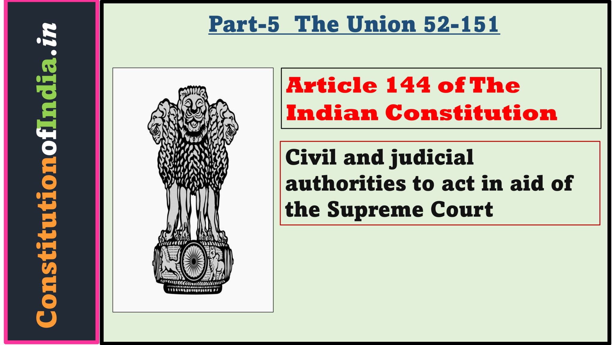 Article 144 of indian constitution constitutionofindia in
