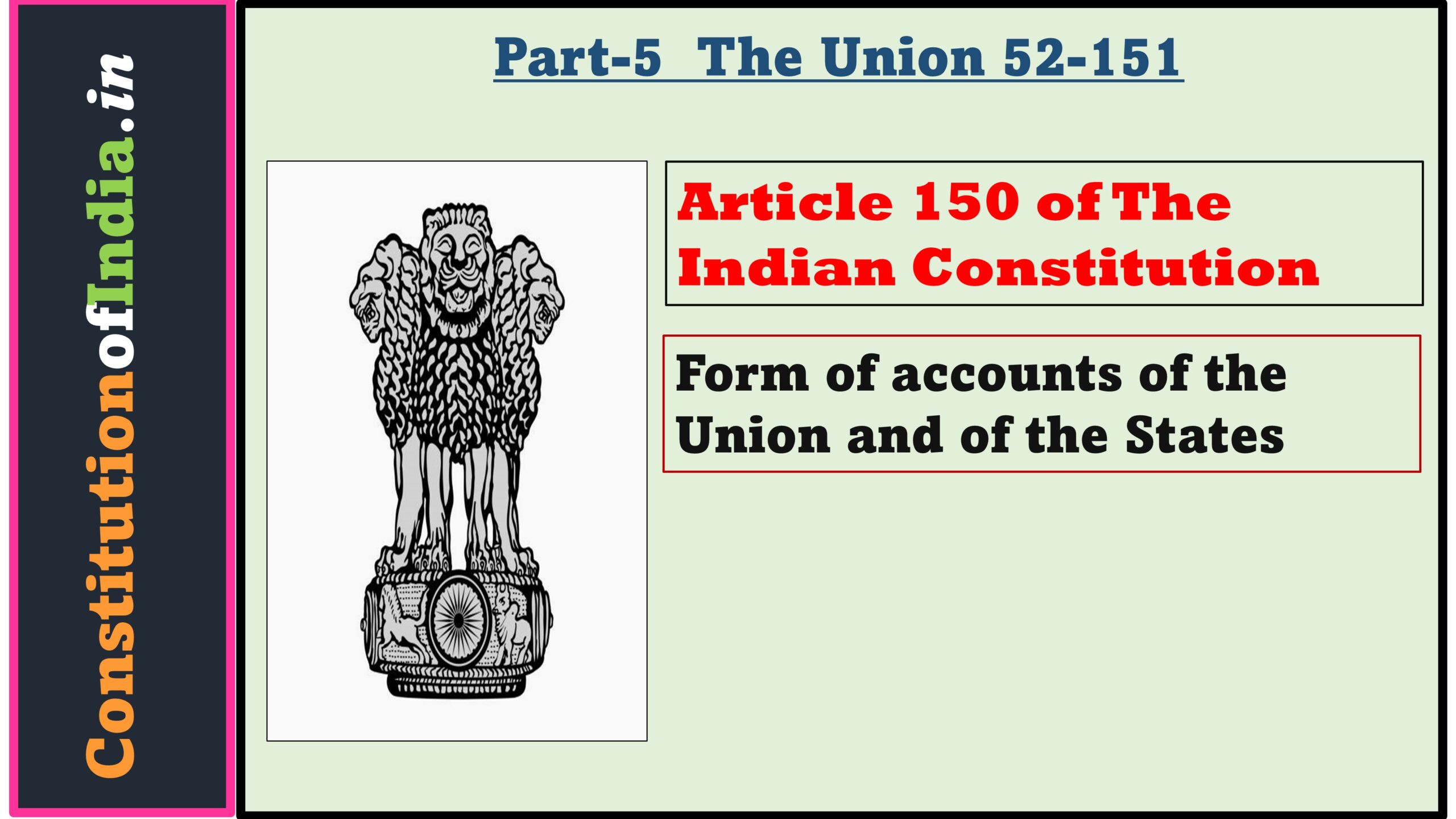 Article 150 of The Indian Constitution