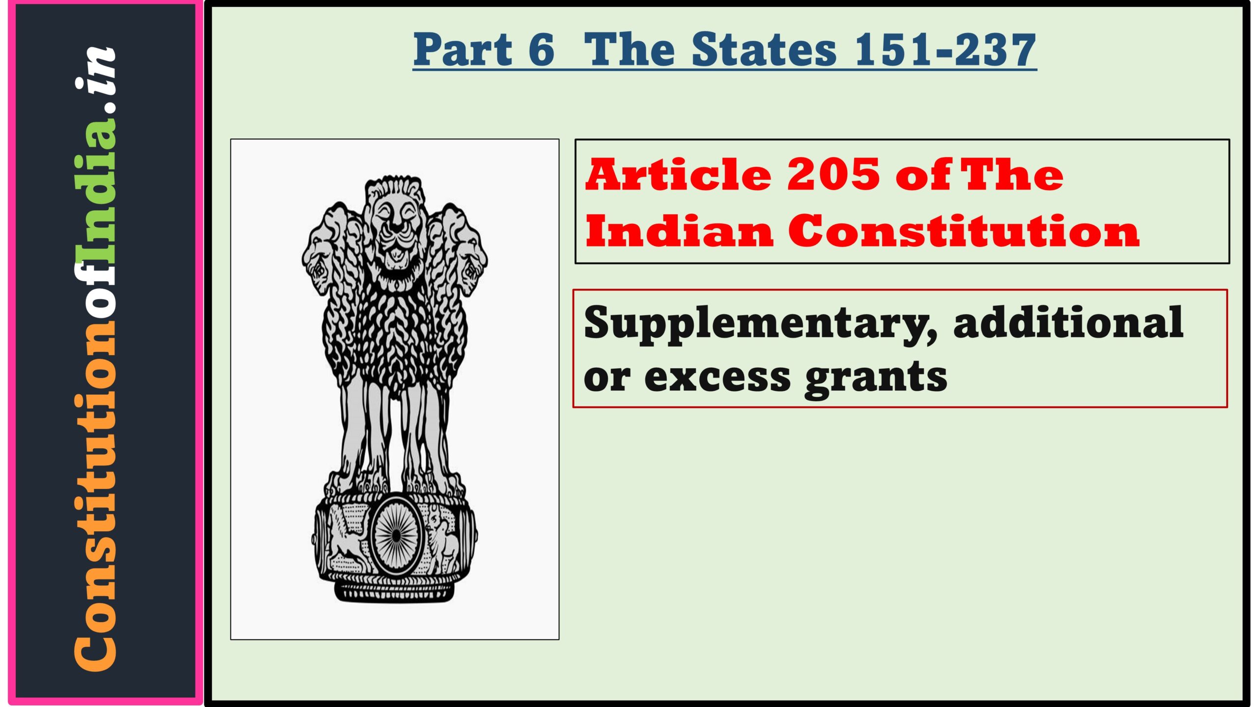 Article 205 of The Indian Constitution
