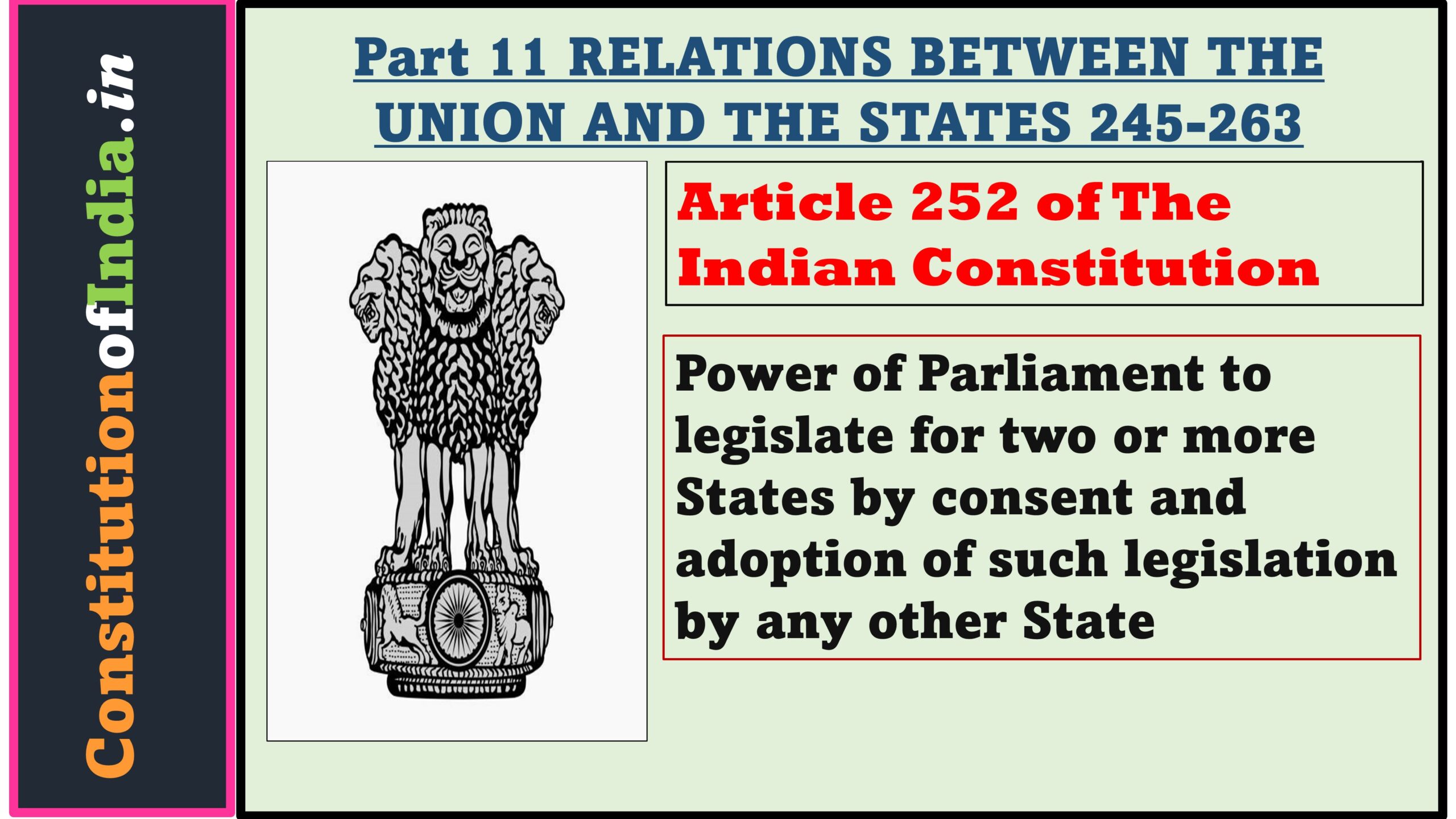 Article 252 of The Indian Constitution