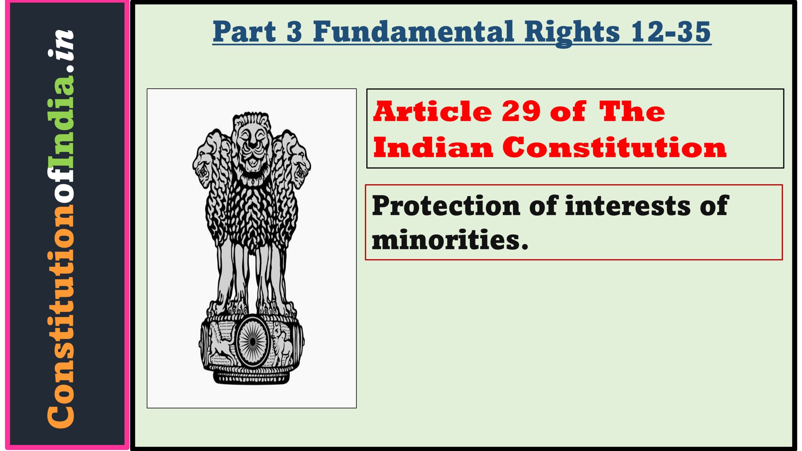 Article 29 of Indian Constitution Cultural and Educational Rights