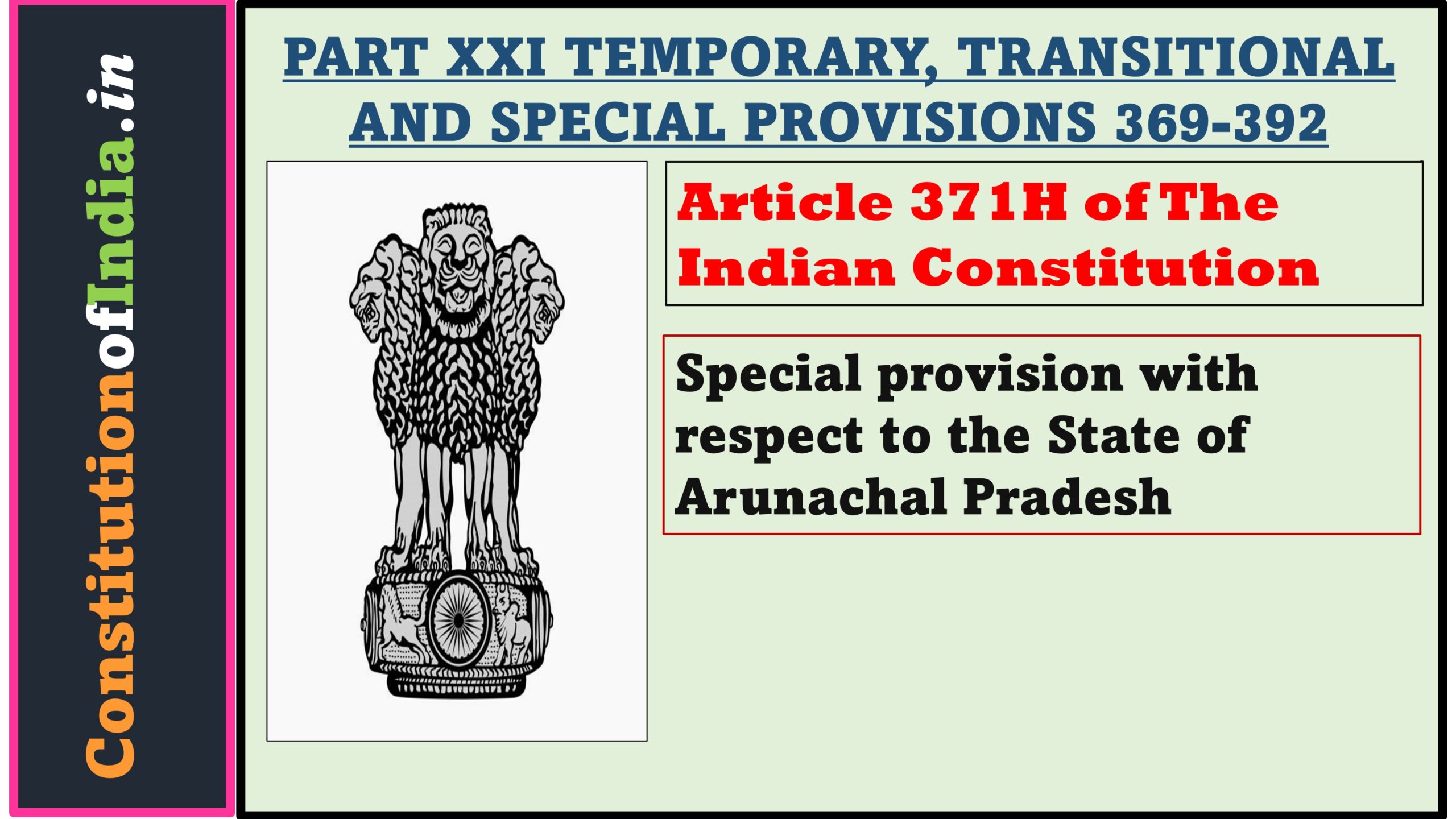 Article 371H of The Indian Constitution 