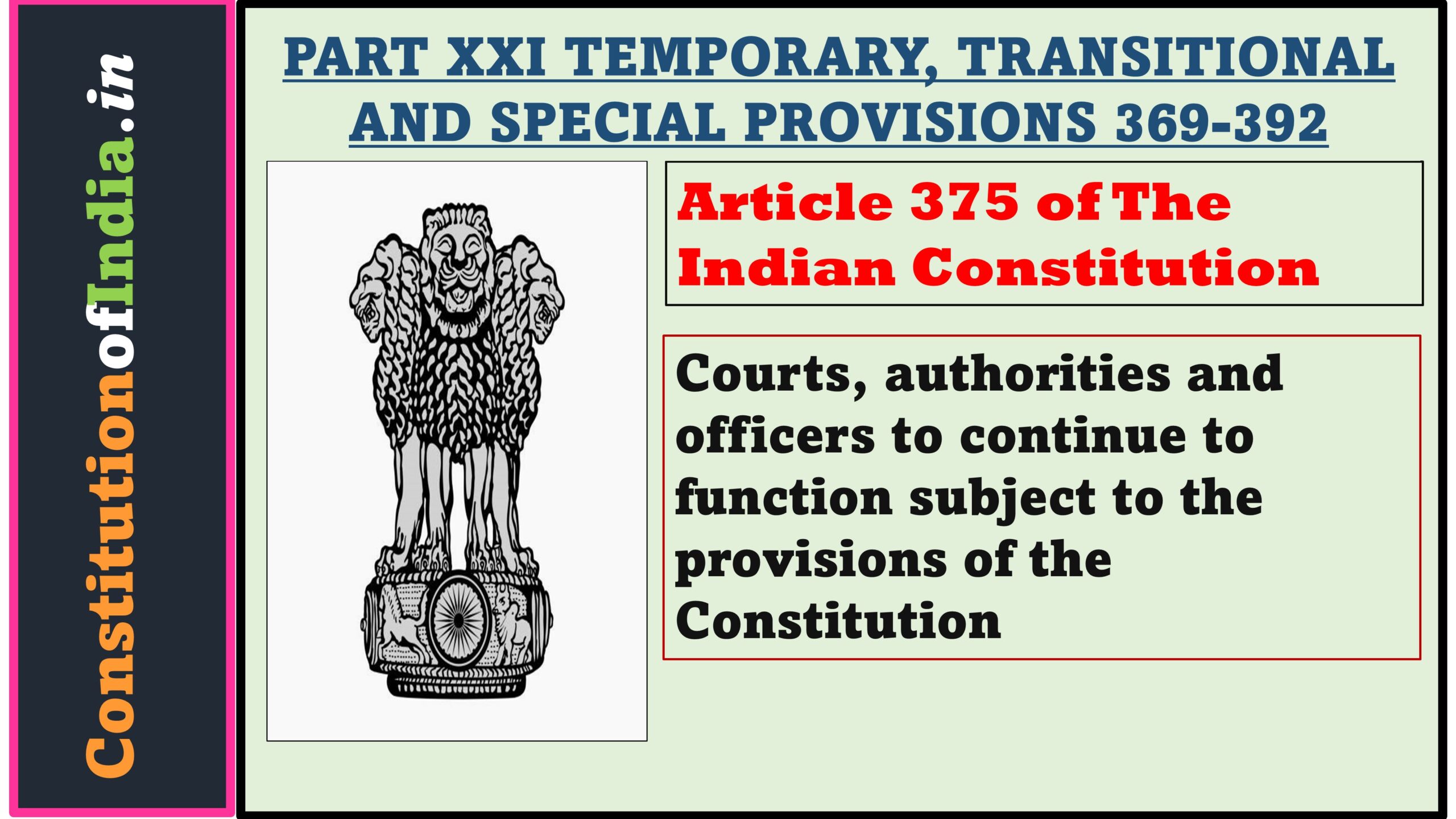 Article 375 of The Indian Constitution