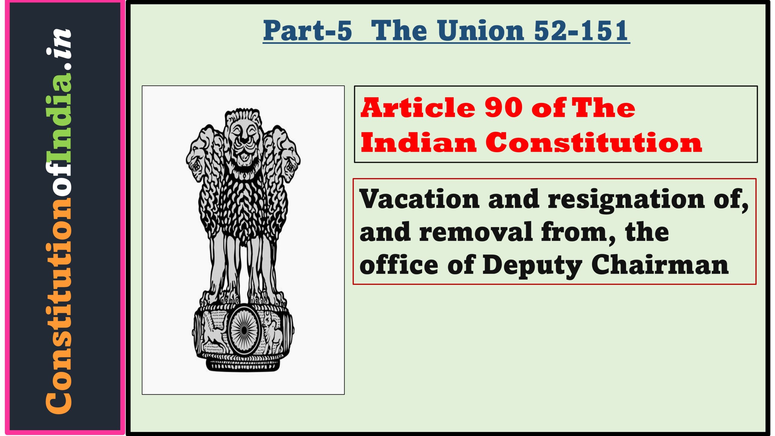 Article 90 of The Indian Constitution