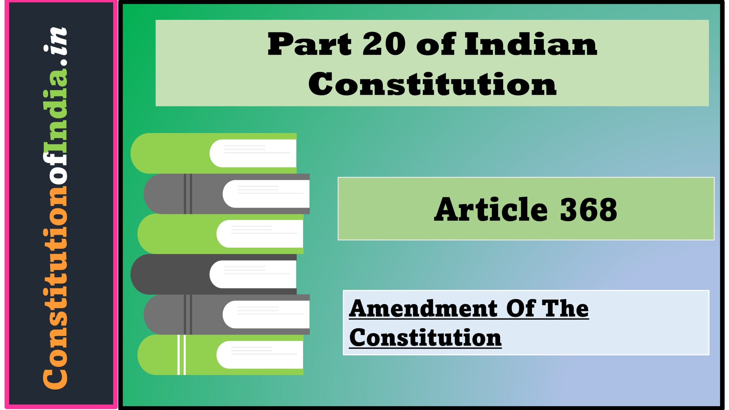 Part 20 of Indian Constitution