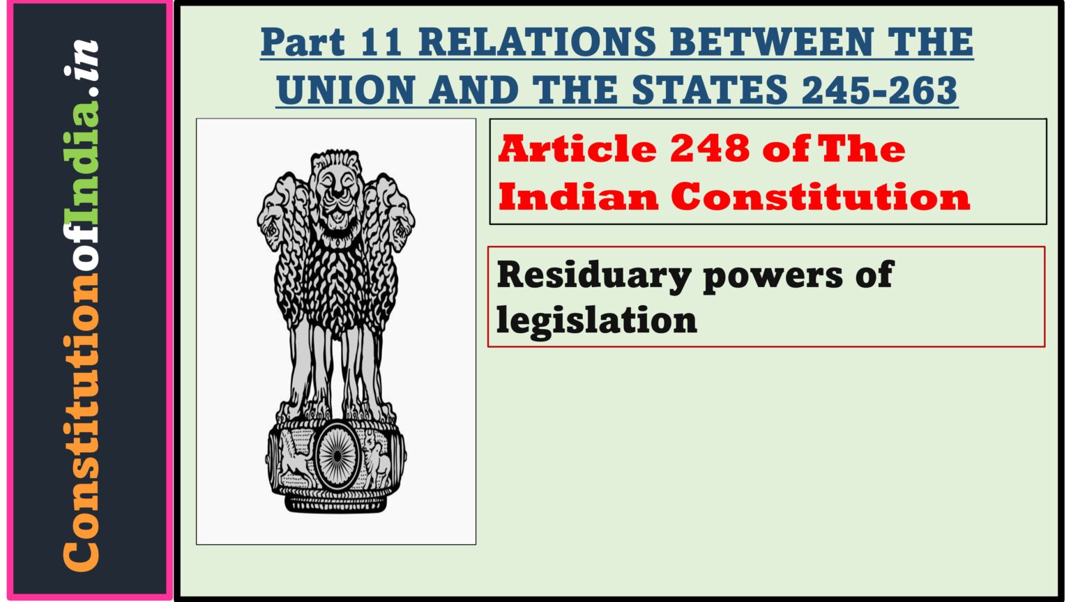 Article 248 Of Indian Constitution ConstitutionofIndia in article-248-of-indian-constitution-constitutionofindia-in