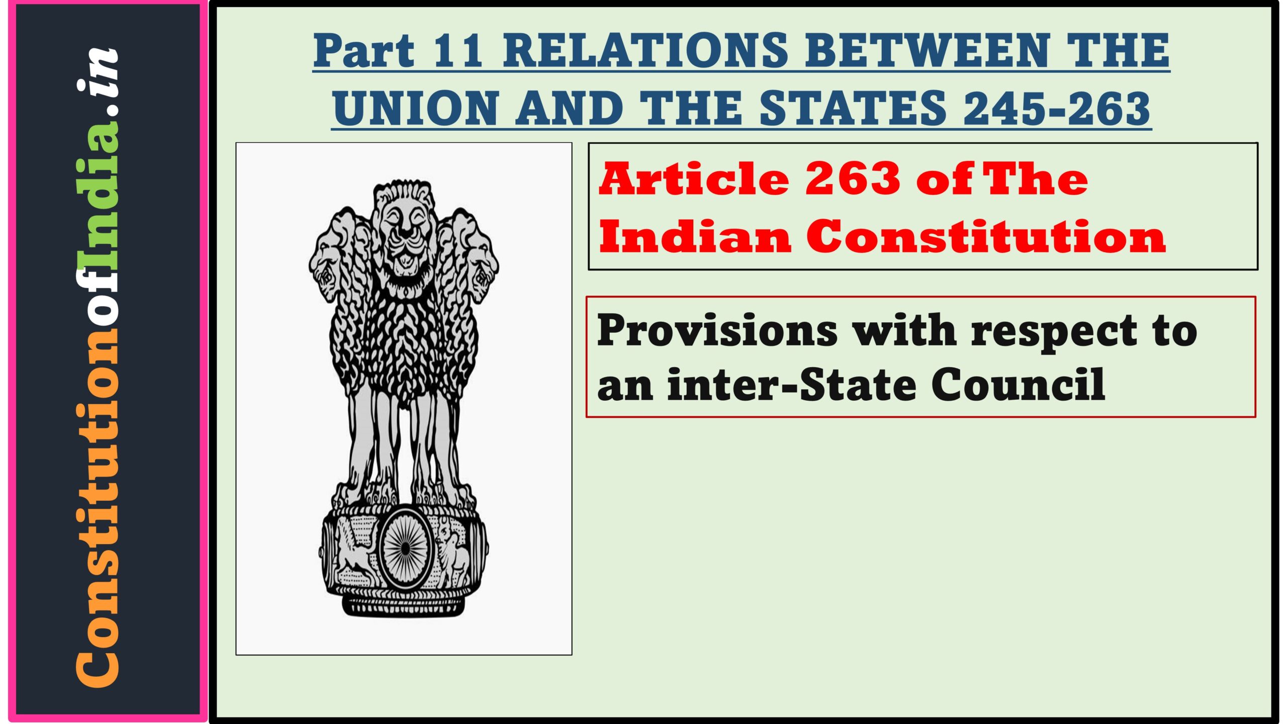 Article 263 of The Indian Constitution