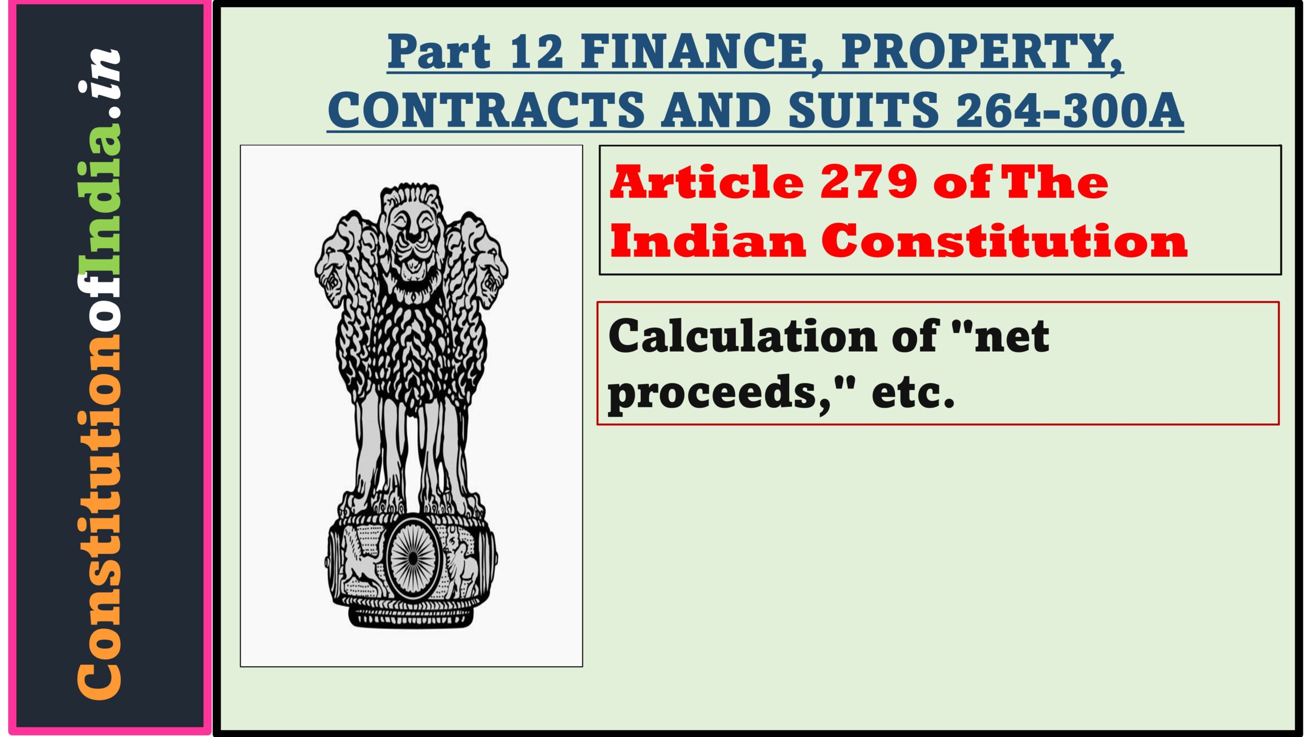Article 279 of The Indian Constitution 
