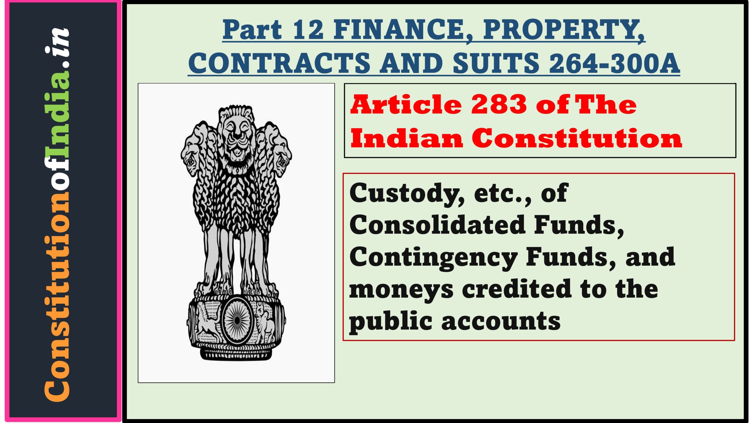 Article 283 of The Indian Constitution