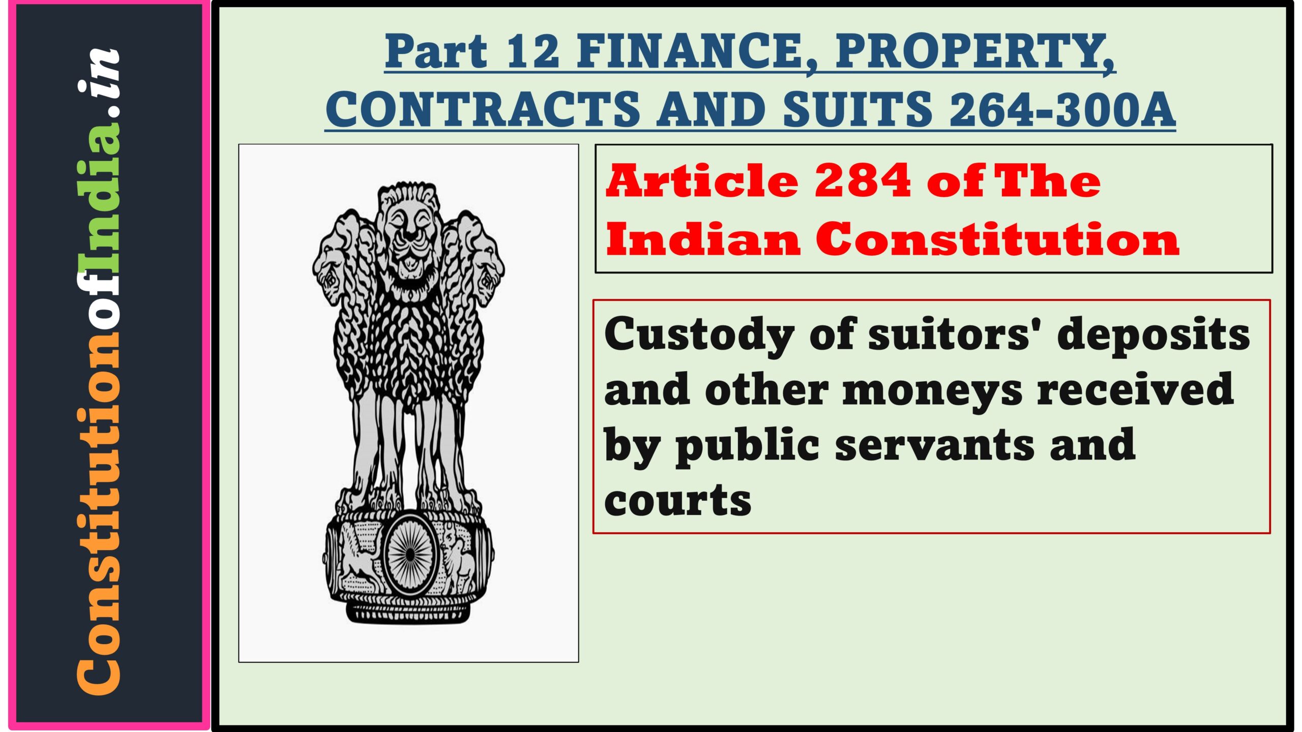 Article 284 of The Indian Constitution