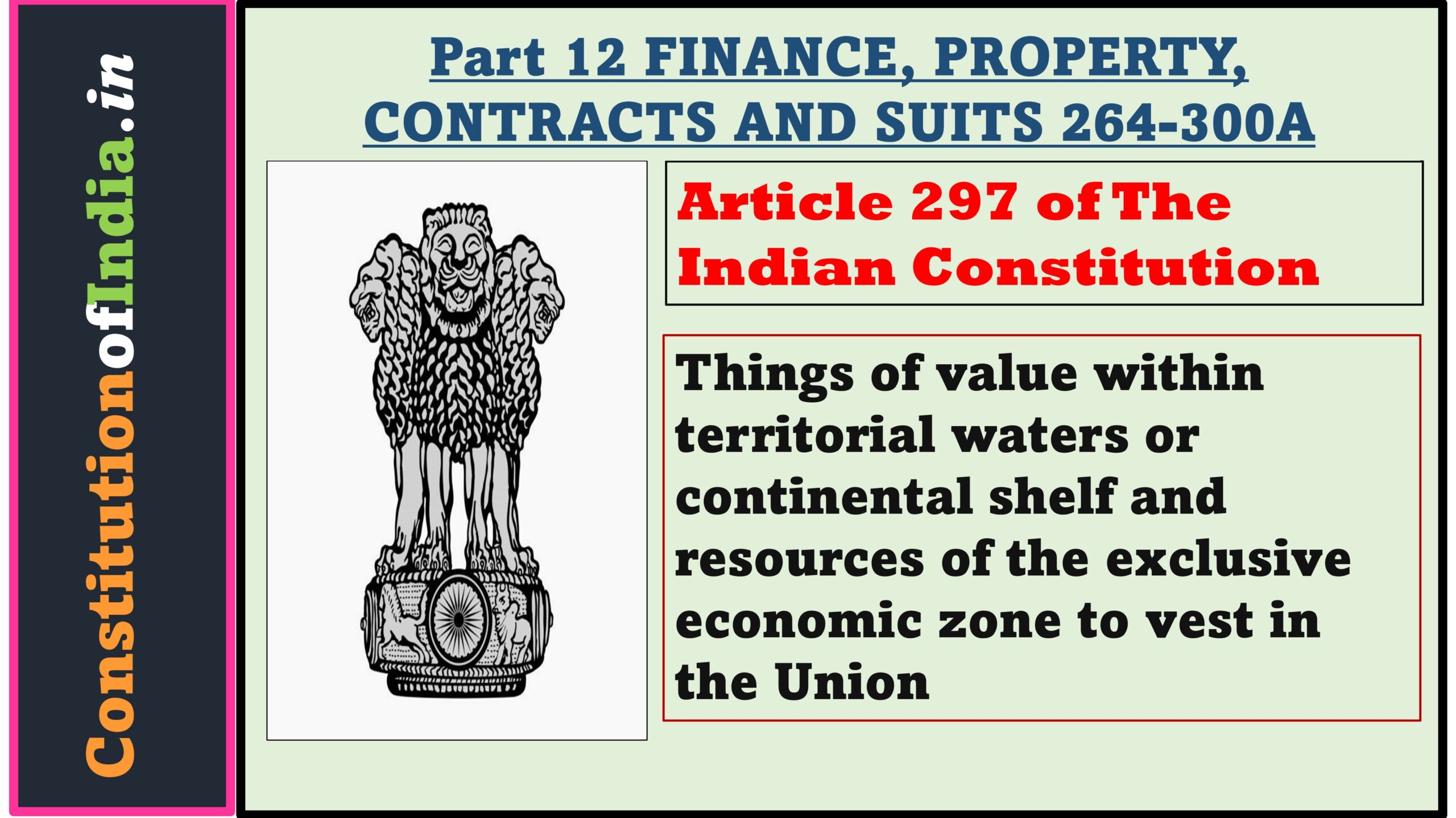 Article 297 of The Indian Constitution