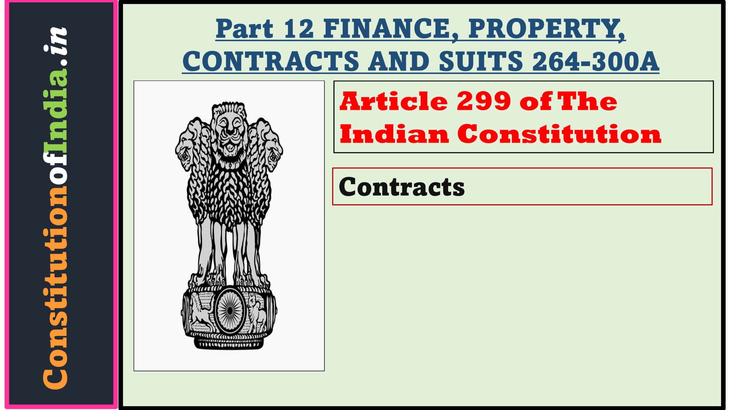 Article 299 of The Indian Constitution
