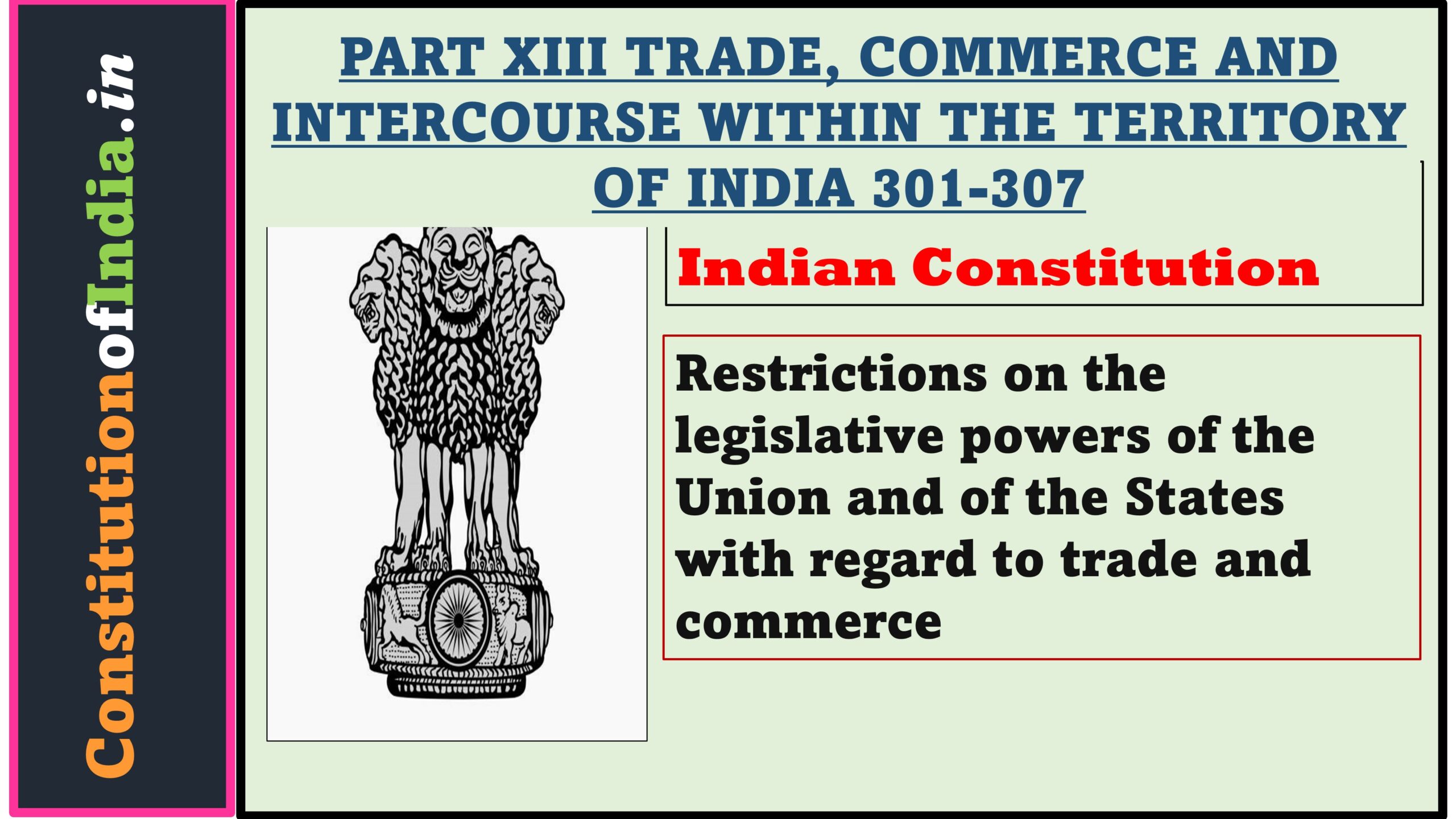 Article 303 of The Indian Constitution