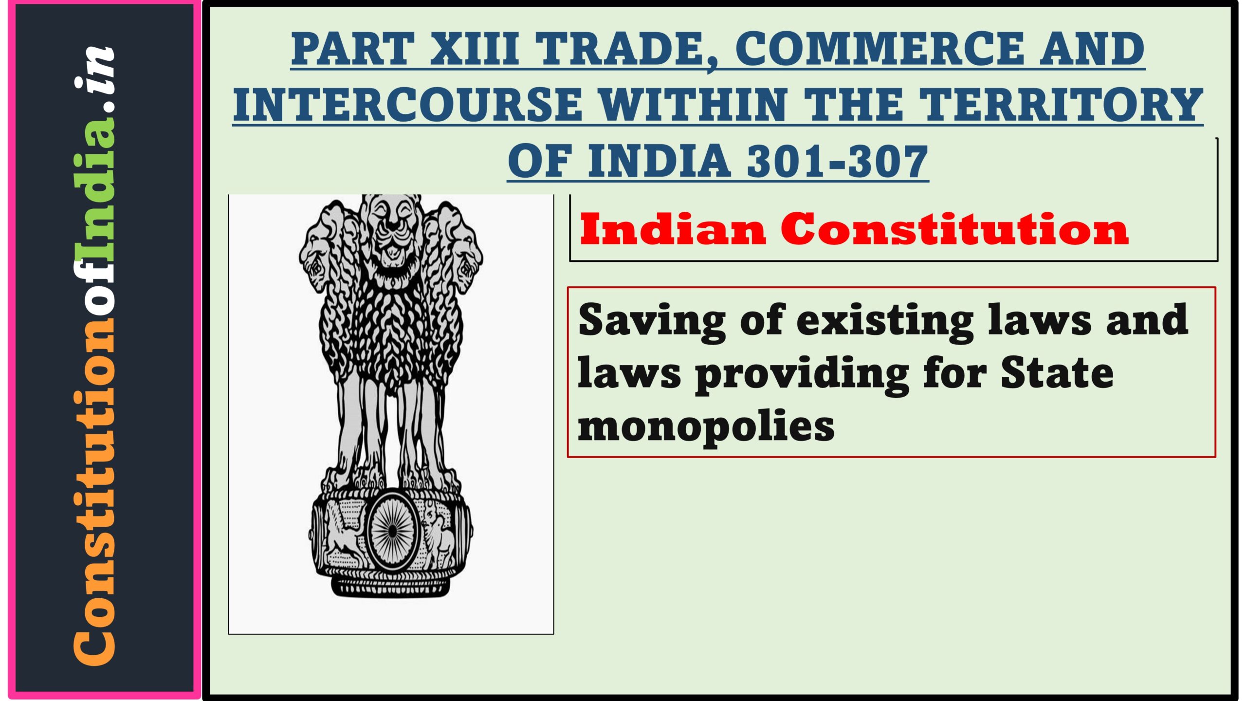 Article 305 of The Indian Constitution