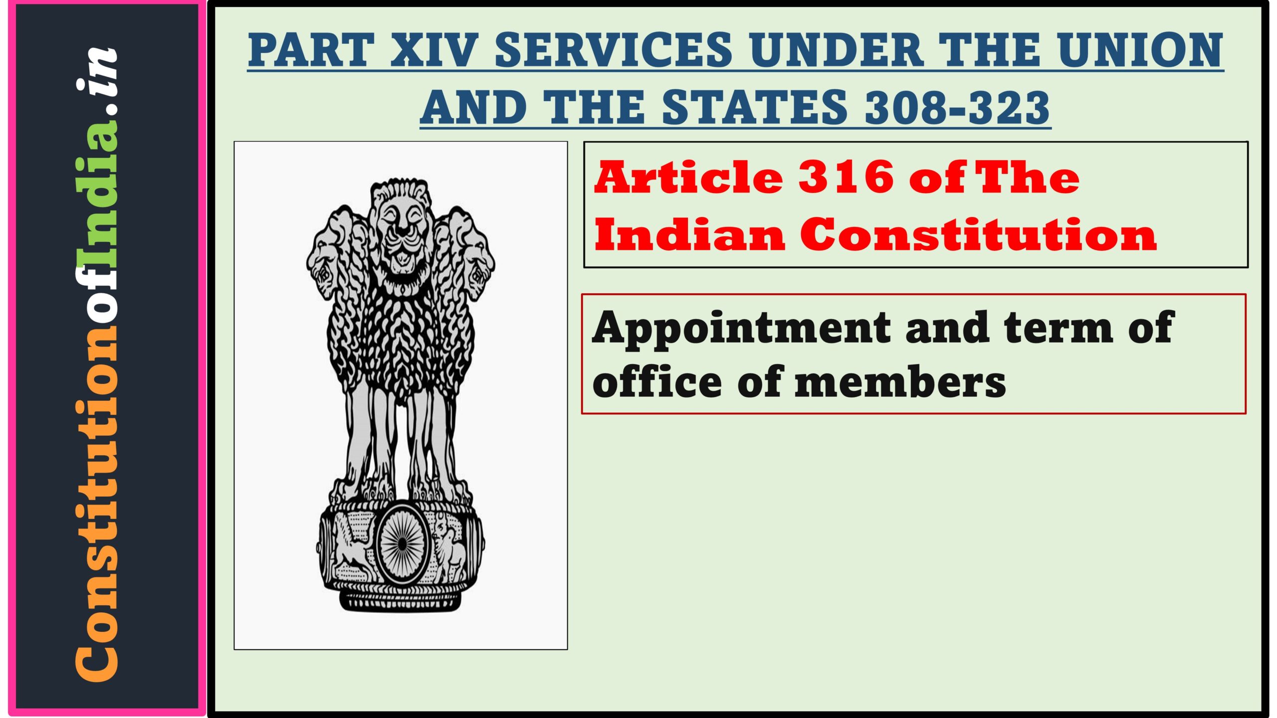 Article 316 of The Indian Constitution