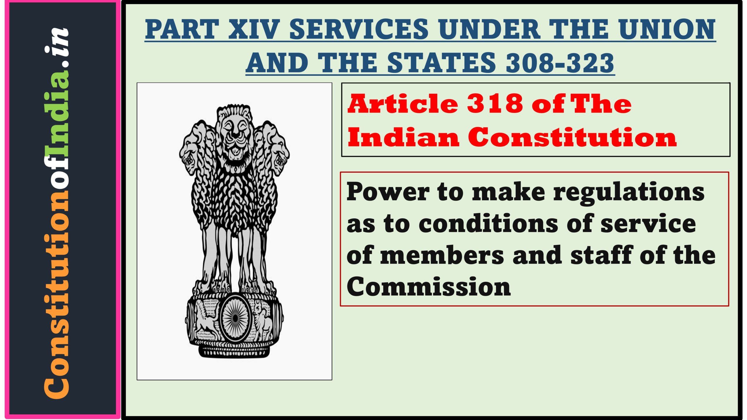Article 318 of The Indian Constitution