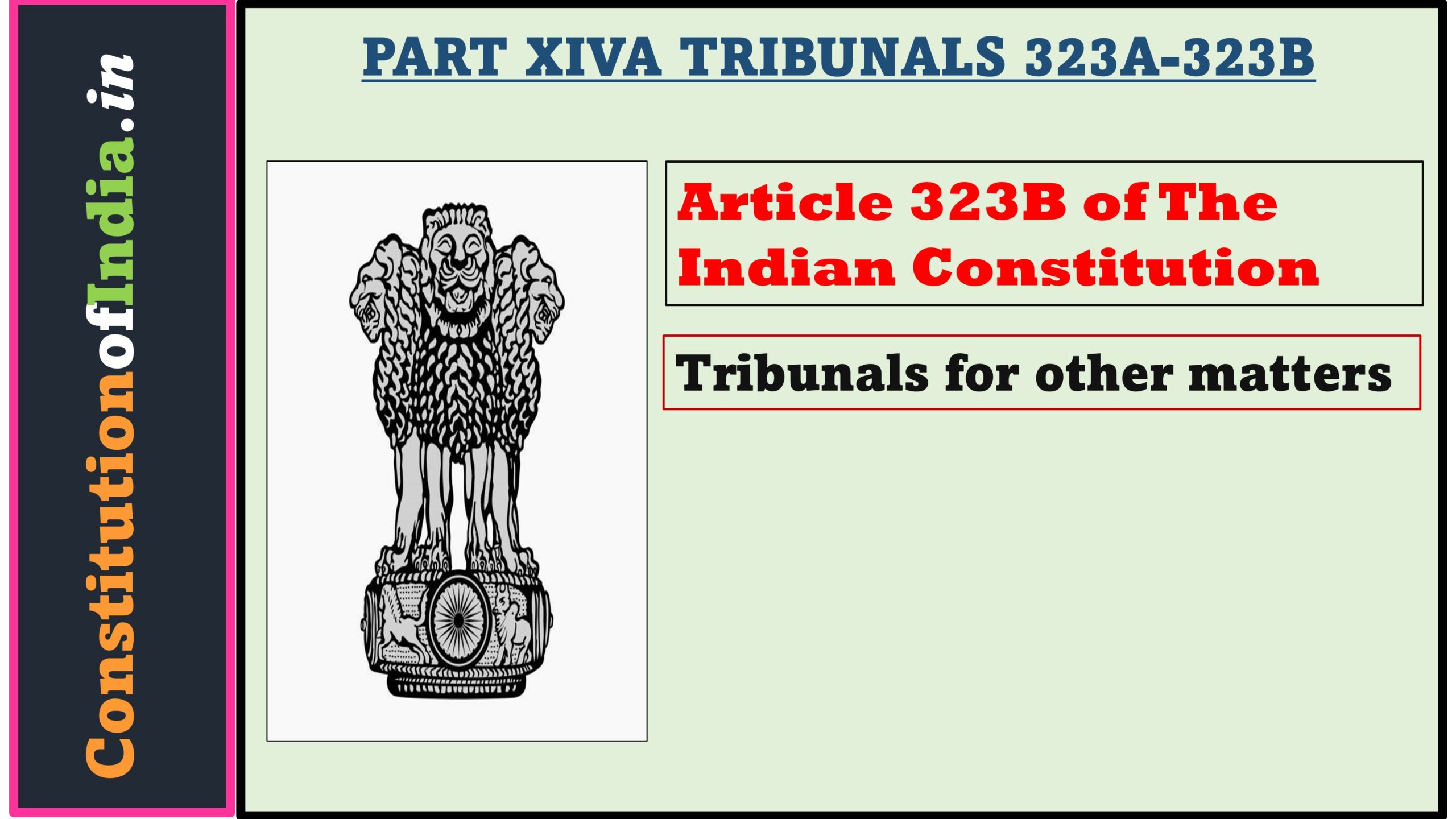 Article 323B of The Indian Constitution