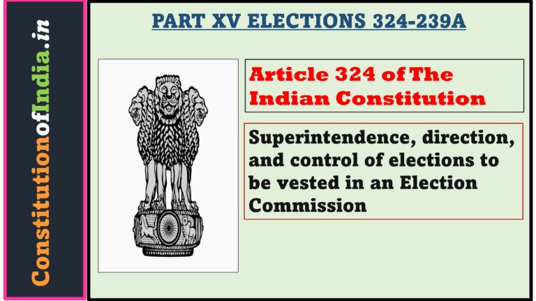 article 324 of indian constitution in simple words