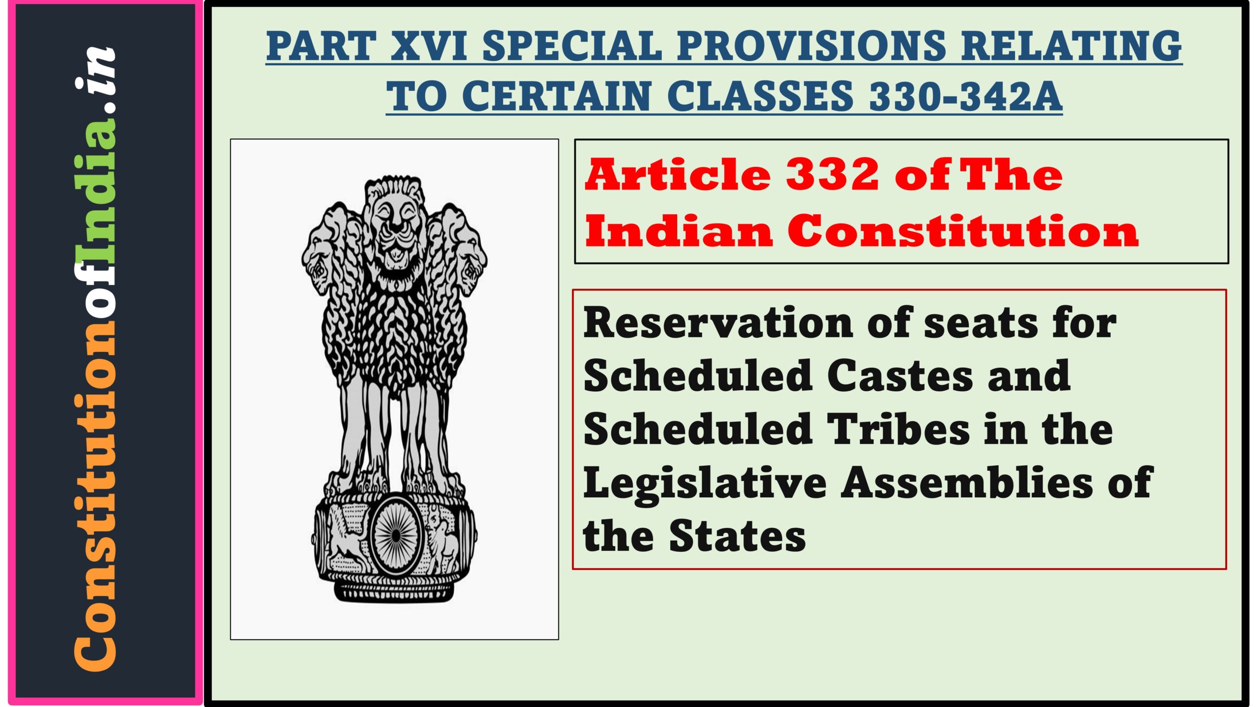 Article 332 of The Indian Constitution