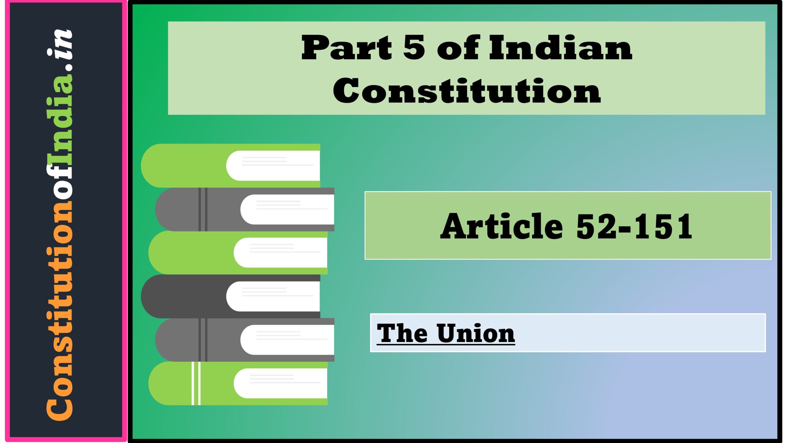 Part 5 Of Indian Constitution The Union ConstitutionofIndia in