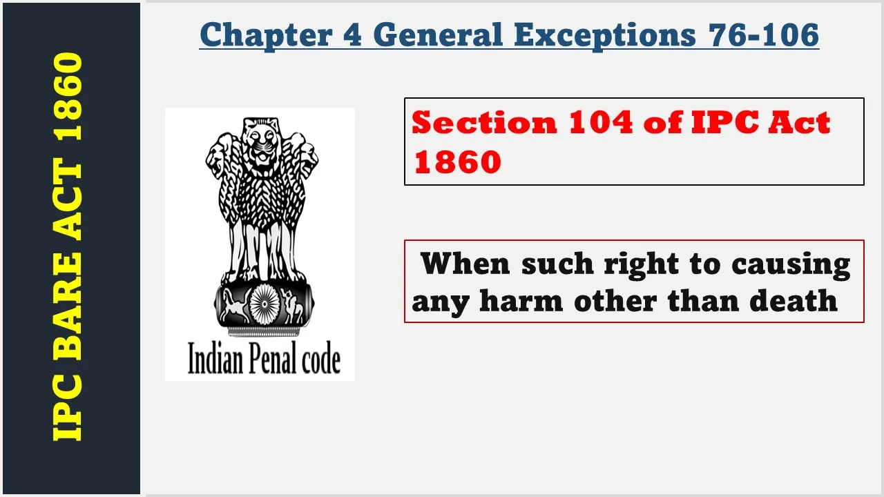 Section 104 of IPC  1860