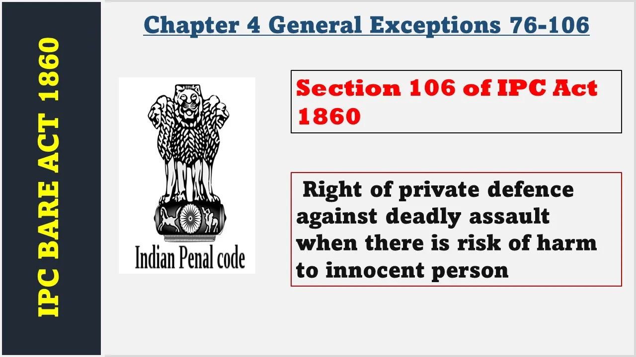 Section 106 of IPC  1860