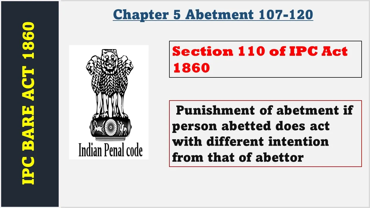 Section 110 of IPC  1860