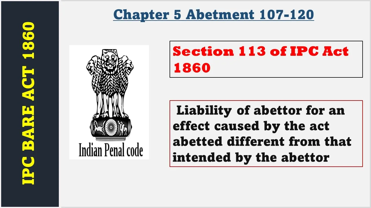 Section 113 of IPC  1860