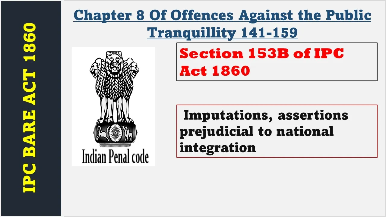 Section 153B of IPC  1860