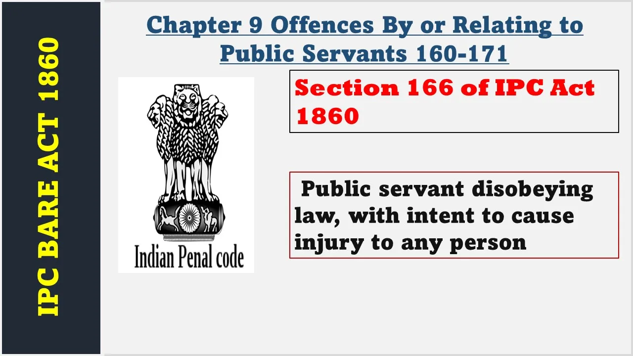 Section 166 of IPC  1860