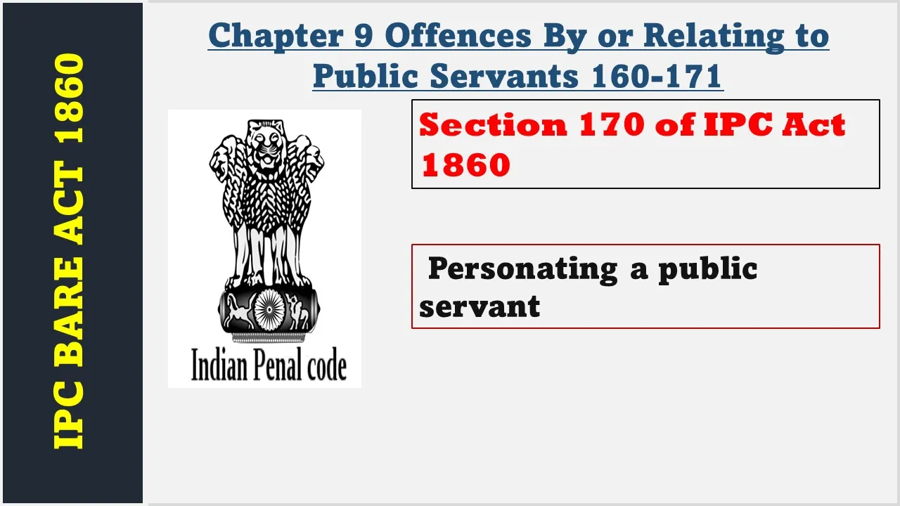 Section 170 of IPC  1860