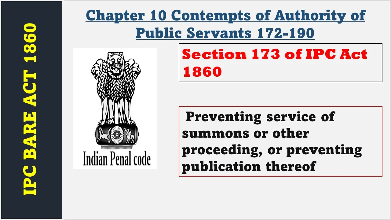 Section 173 of IPC  1860