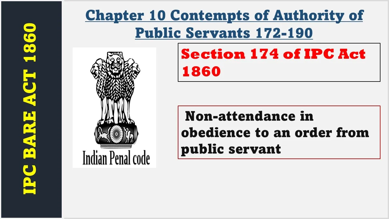 Section 174 of IPC  1860