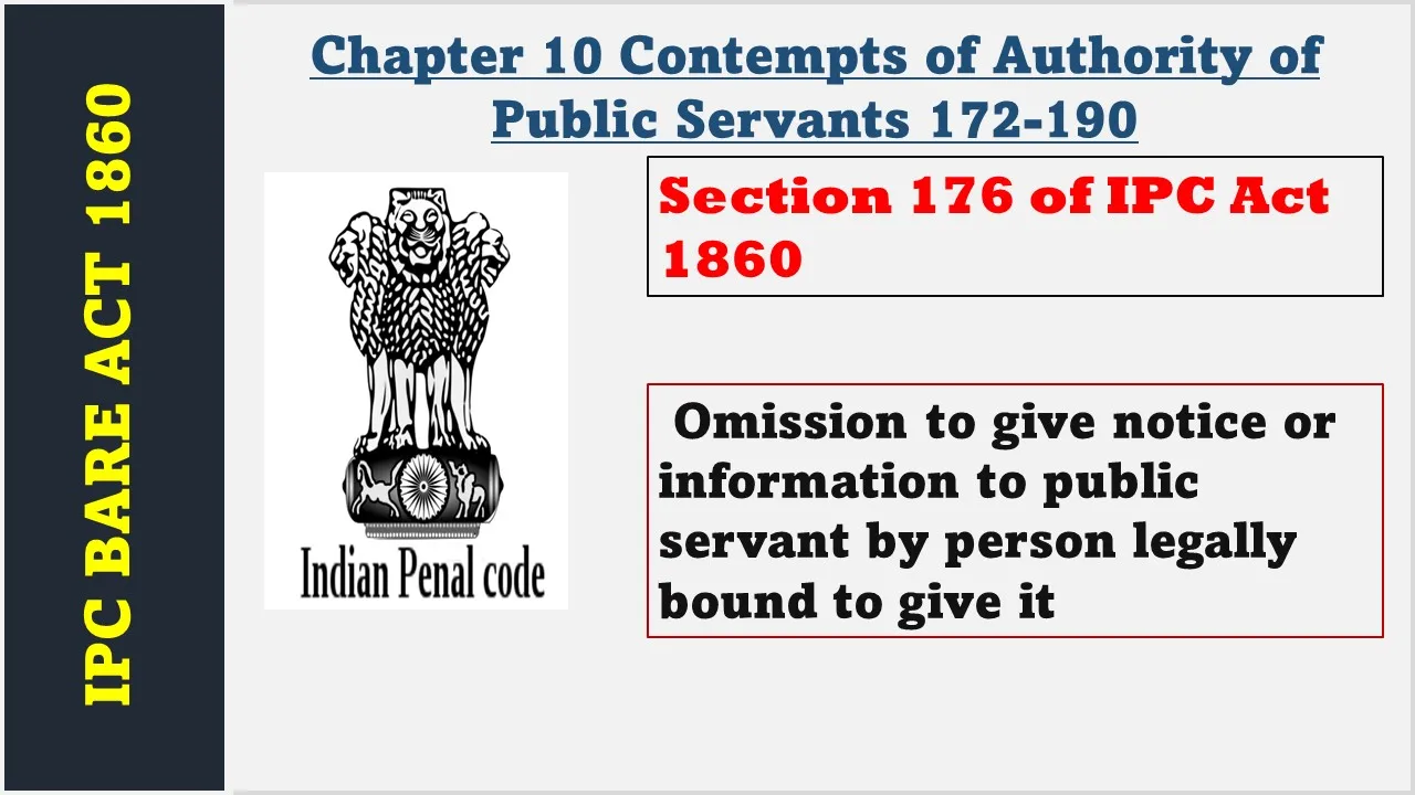 Section 176 of IPC  1860