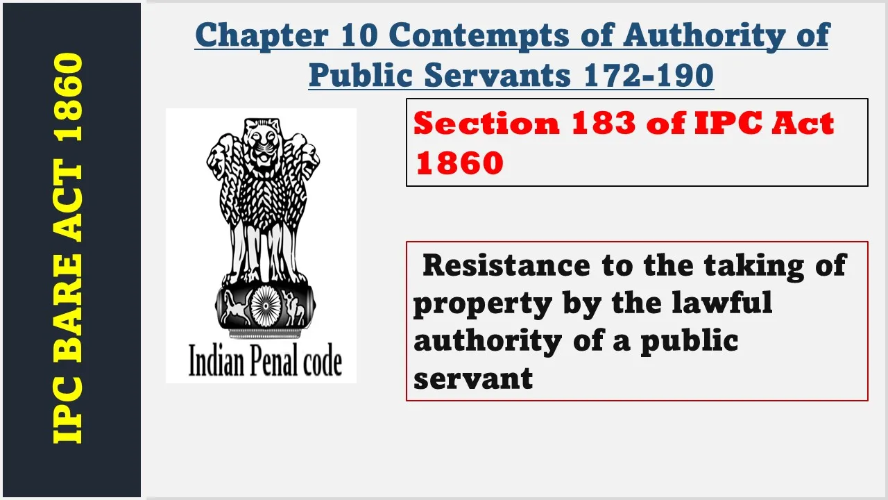 Section 183 of IPC  1860