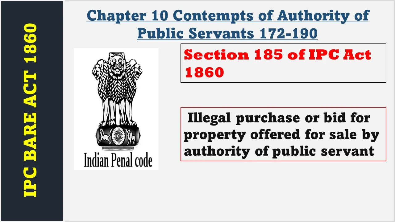 Section 185 of IPC  1860