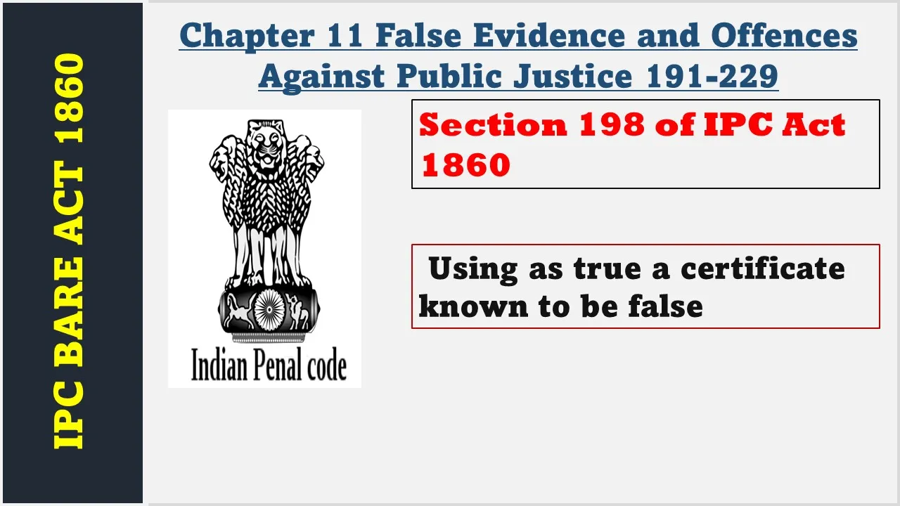 Section 198 of IPC  1860