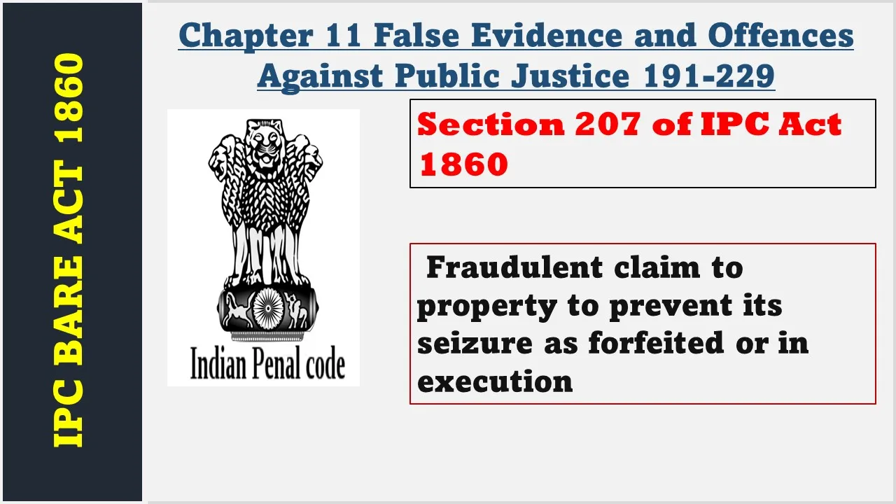 Section 207 of IPC  1860